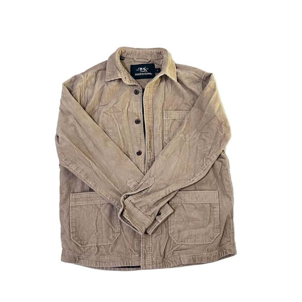 Rodd & Gunn Tan Corduroy Chore Jacket Overshirt Size L (B)